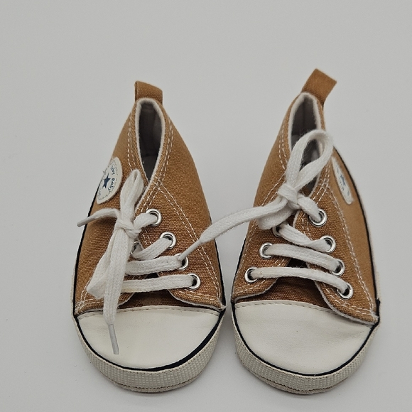 Baby Tan Canvas Sneakers - Picture 2 of 10